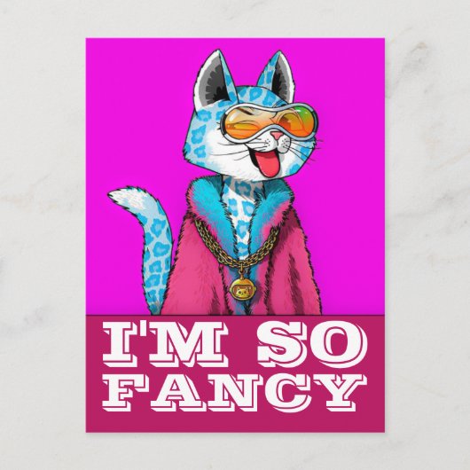 COOL CAT GRAPPIG FANCY ART BRIEFKAART (Voorkant)