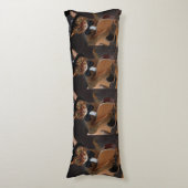 Cool Cat Guitarist – Minimal Elegant Design Lichaamskussen (Voorkant Verticaal)