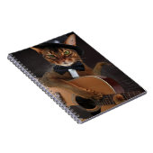 Cool Cat Guitarist – Minimal Elegant Design Notitieboek (Rechterzijde)
