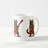 Cool Cat Guitarist Mug – Funny Musician Coffee Cup Koffiemok (Voorkant rechts)