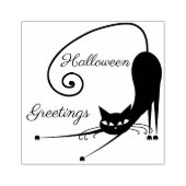 Cool Cat. Halloween Greetings Rubber Stamp Rubberstempel (Afrduk)