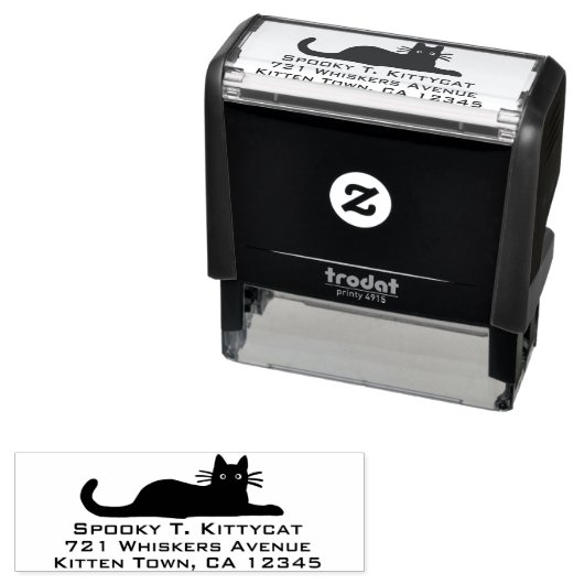 Cool Cat Hanging Out | Retouradres Zelfinktende Stempel (In situ)