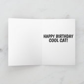 COOL CAT HAPPY BIRTHDAY SUNGLASSEN WENSKAARTEN KAART (Binnen)