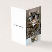 COOL CAT HAPPY BIRTHDAY SUNGLASSEN WENSKAARTEN KAART (Buitenkant)