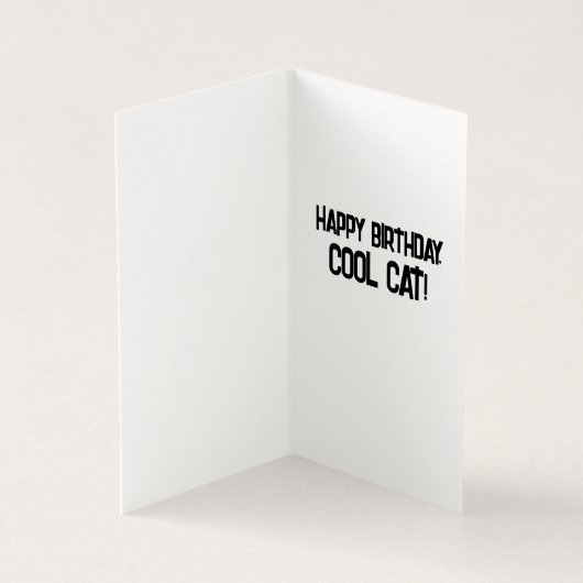 COOL CAT HAPPY BIRTHDAY SUNGLASSEN WENSKAARTEN KAART (Binnen)