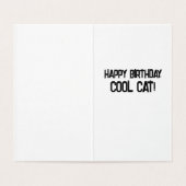 COOL CAT HAPPY BIRTHDAY SUNGLASSEN WENSKAARTEN KAART (Binnenkant ongevouwen)