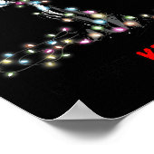 Cool Cat Hat Merry Kiss My Christmas Poster (Hoek)