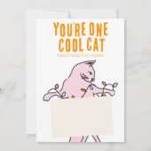 Cool Cat Holiday Gift Kaart Houder (Voorkant)