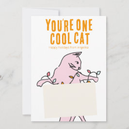 Cool Cat Holiday Gift Kaart Houder