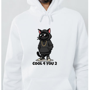 Cool Cat Hoodie – Grappig Streetwear Kat Design "C