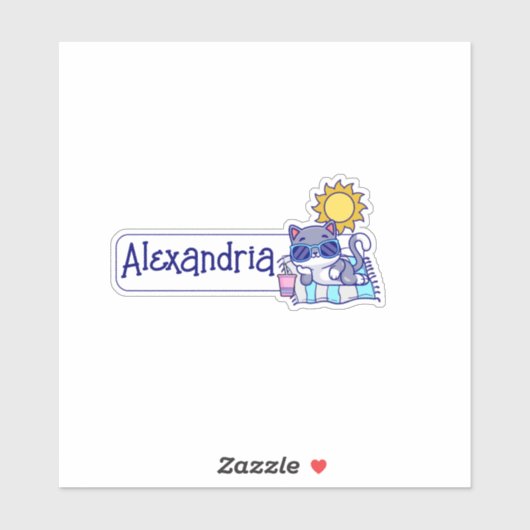 Cool Cat ID  Sticker (Vel)