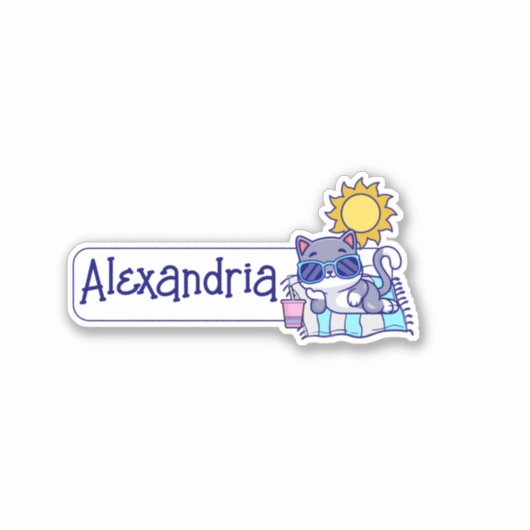 Cool Cat ID  Sticker (Voorkant)