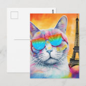 Cool Cat in Parijs Briefkaart (Voorkant / Achterkant)