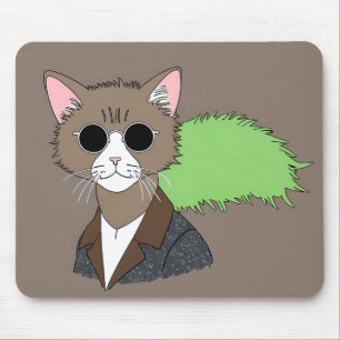 Cool Cat in Shades Retro Muismat