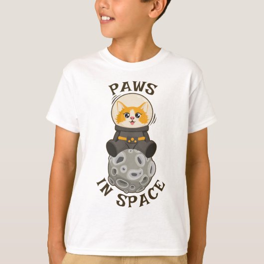Cool Cat in space Cat Astronaut Cosmic animal Moon T-shirt (Voorkant)