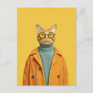 Cool Cat in stijl Briefkaart