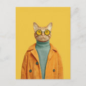 Cool Cat in stijl Briefkaart (Voorkant)
