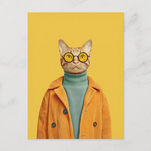 Cool Cat in stijl Briefkaart (Voorkant)