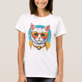 Cool Cat in Sunglasses  T-shirt (Voorkant)