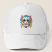 Cool Cat in Sunglasses Trucker Pet (Voorkant)