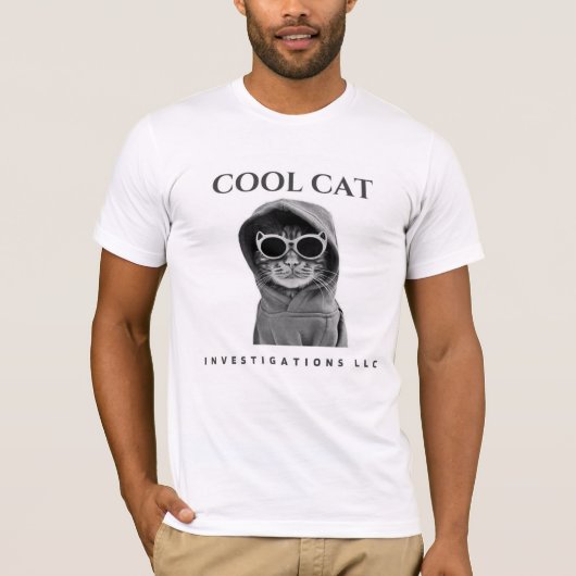 Cool Cat Investigations LLC logo t-shirt (Voorkant)