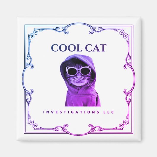 Cool Cat Investigations LLC magnet (Voorkant)