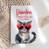 Cool Cat Kitten Kinder Valentijnsdag Notitiekaartje