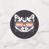 Cool Cat Lesbische Vlag Confetti (Kleine voorkant)