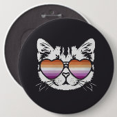 Cool Cat Lesbische Vlag Ronde Button 6,0 Cm (Voorkant /achterkant)