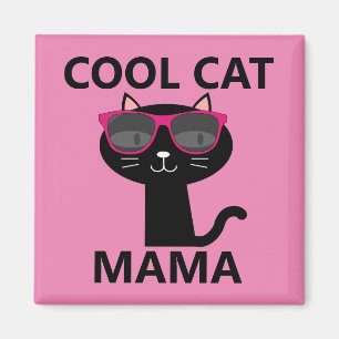 COOL CAT MAMA, CAT MOM MAGNETS MAGNEET