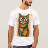 Cool Cat met Bril Grafische T-shirt - Funky (Voorkant)