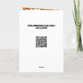 Cool Cat met Oranje tinten Verjaardagskaart Kaart (Achterkant)