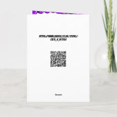 Cool Cat met Paarse tinten verjaardagskaart Kaart (Achterkant)