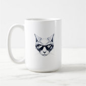Cool Cat met Shades Mok - Uniek & Stijlvol Feline (Links)