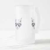 Cool Cat met zonnebril Frosted Glass Mok - 16oz (Voorkant rechts)