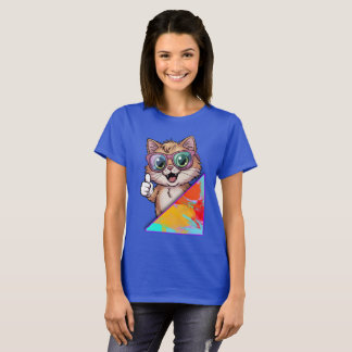 Cool Cat met zonnebril – Retro Fun Vibes T-shirt