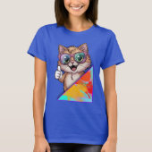Cool Cat met zonnebril – Retro Fun Vibes T-shirt (Voorkant)