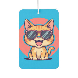 Cool Cat met zonnebril – Schattige Funny Kat Desig Luchtverfrisser