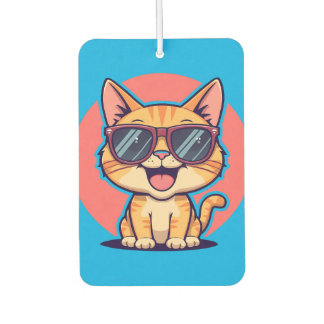 Cool Cat met zonnebril – Schattige Funny Kat Desig Luchtverfrisser