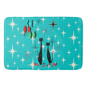 Cool Cat Mid Century Modern Atomic Era Bath Mat