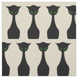 Cool Cat Mid Century Modern Retro Fabric no.2 Stof