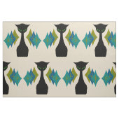 Cool Cat Mid Century Modern Retro Fabric Stof (Fat Quarter)