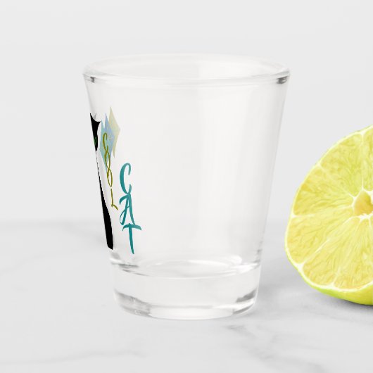 Cool Cat Mid Century Retro Shot Glas (Rechts)