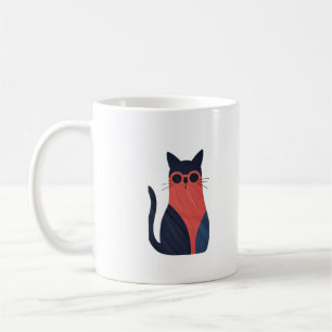 Cool Cat Mok – Hipster Black Cat met bril