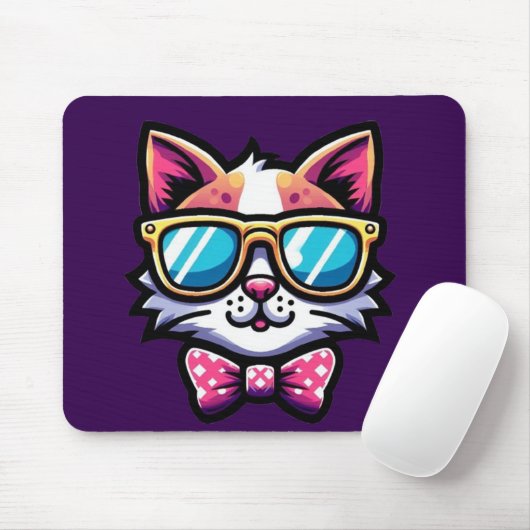 Cool Cat Mouse Pad – Fun & Stylish Desk Accessory Muismat (Met muis)