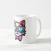 Cool Cat Mug – Quirky Cartoon Coffee Cup Koffiemok (Voorkant rechts)