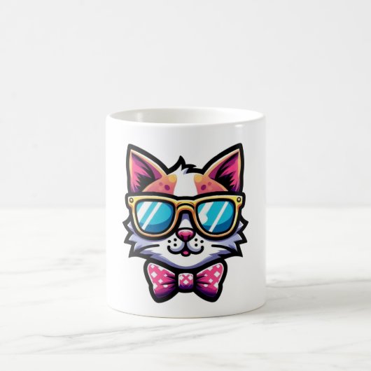 Cool Cat Mug – Quirky Cartoon Coffee Cup Koffiemok (Center)