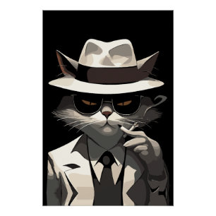 Cool Cat Noir: Soepele en mysterieuze kat Perfect Poster