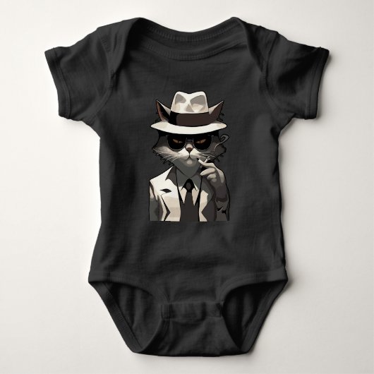 Cool Cat Noir: Soepele en mysterieuze kat Romper (Voorkant)