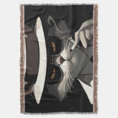 Cool Cat Noir: Suave en mysterieuze katachtige Deken (Voorkant Verticaal)